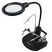 Magnifier w/Auxiliary Clip on PCB Soldering Iron Stand, LED Light